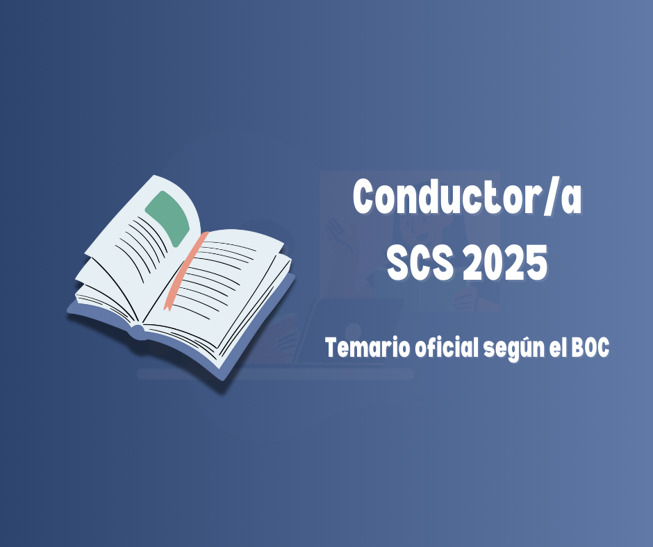 Imagen informativa de la convocatoria OPE SCS 2025 para la categoría Conductor/a del Servicio Canario de la Salud.